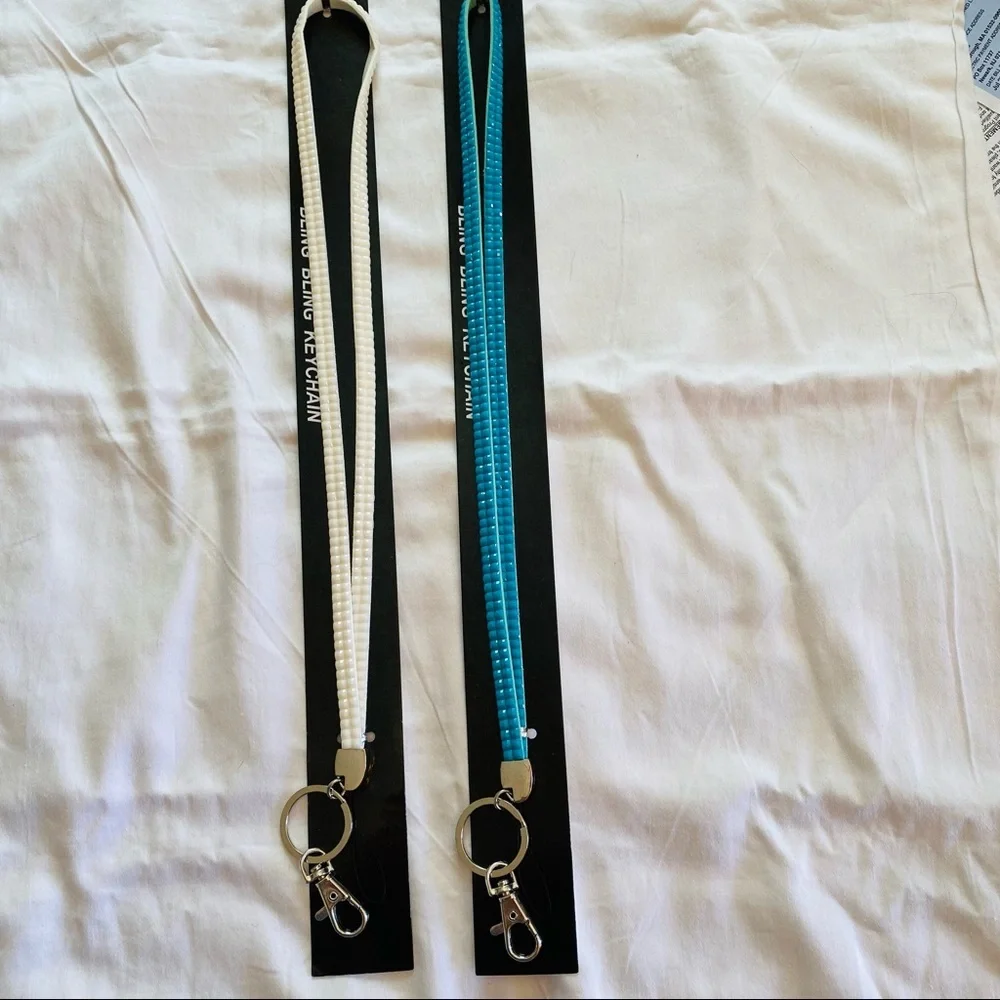Lanyards Turquoise and White. Set of 2!